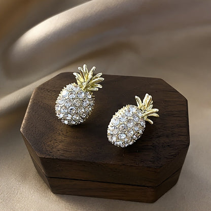 Pineapple Glow Crystal Earrings