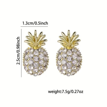 Pineapple Glow Crystal Earrings