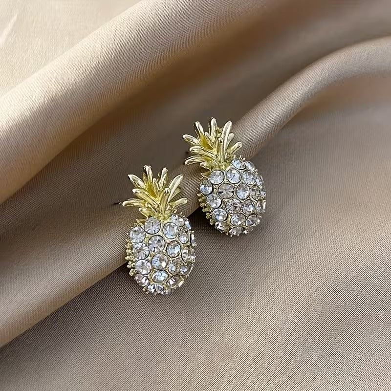 Pineapple Glow Crystal Earrings