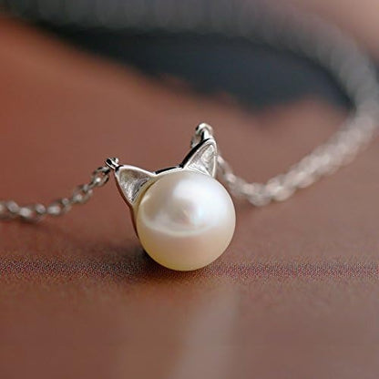 Pearl Cat Necklace