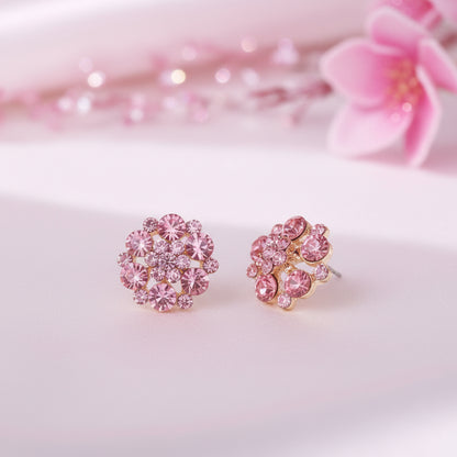 Pink Sparkle Blossom Earrings