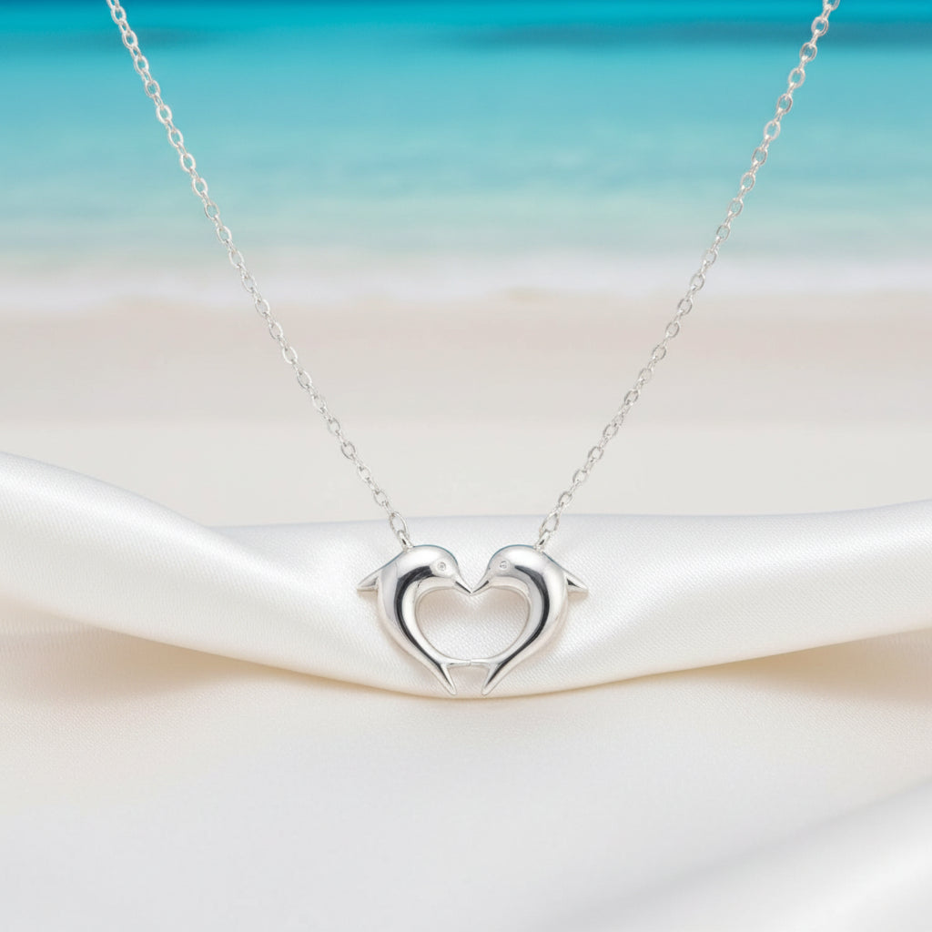 Dolphin Heart Necklace