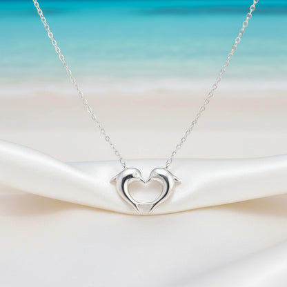 Dolphin Heart Necklace