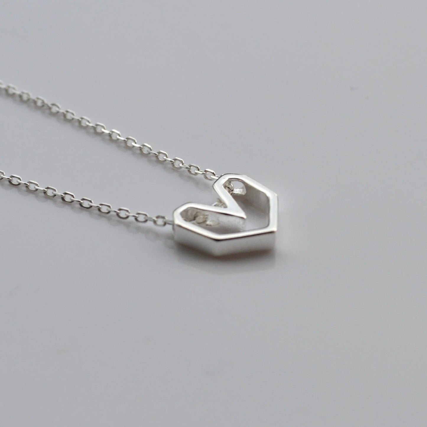 Silver Open Heart Necklace