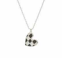 Load image into Gallery viewer, Checkered Heart Necklace