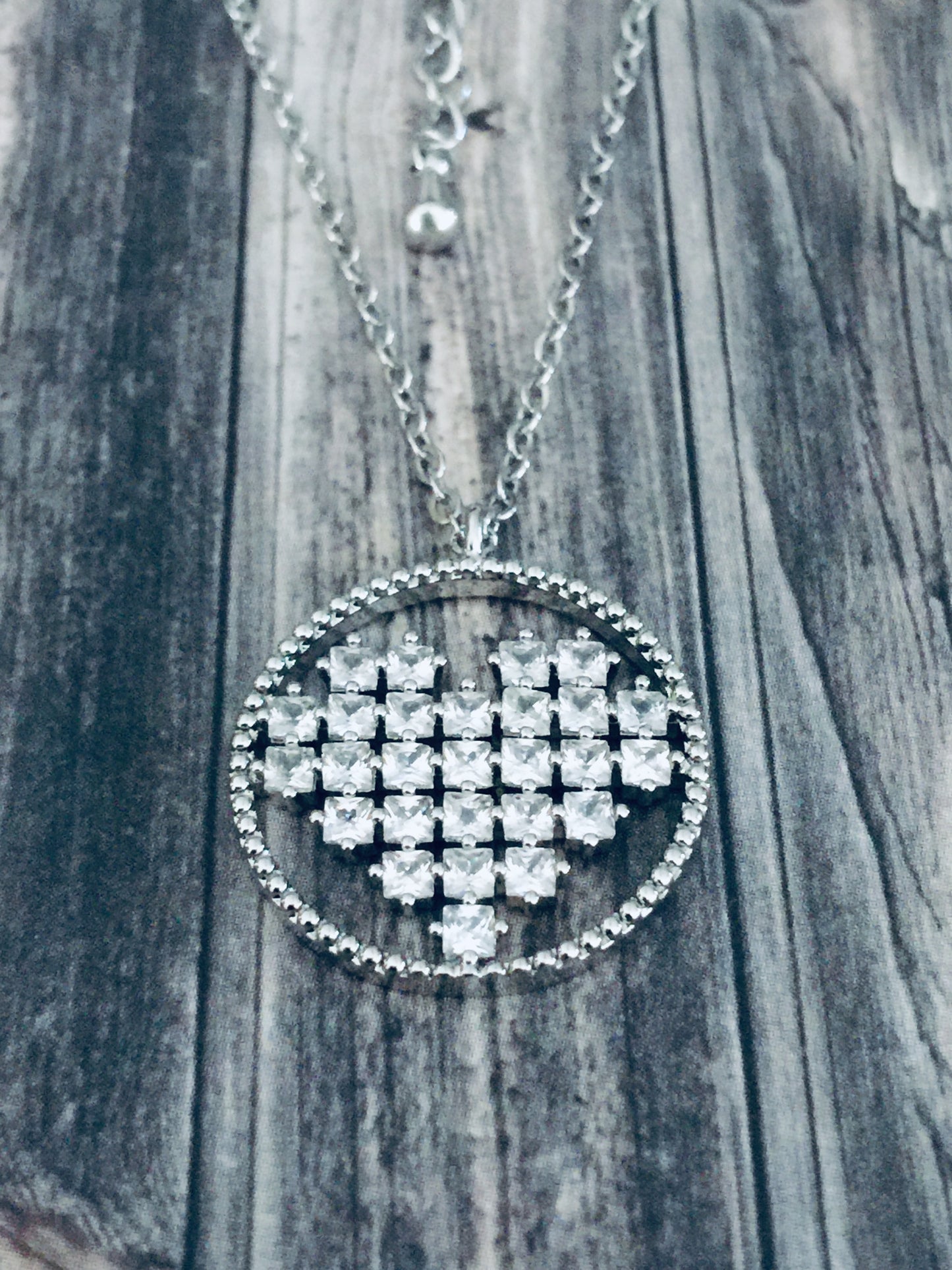 Rhinestone Heart Necklace