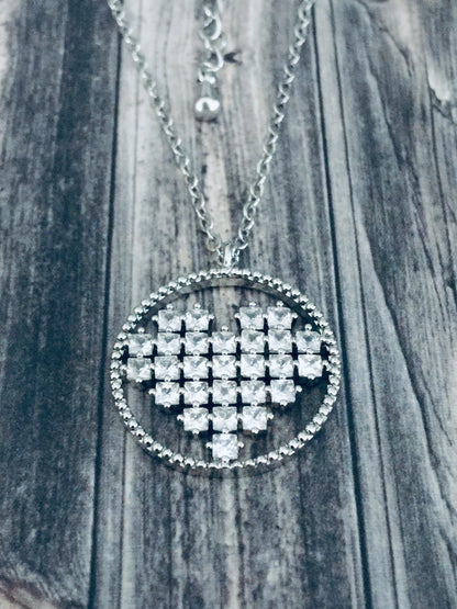 Rhinestone Heart Necklace