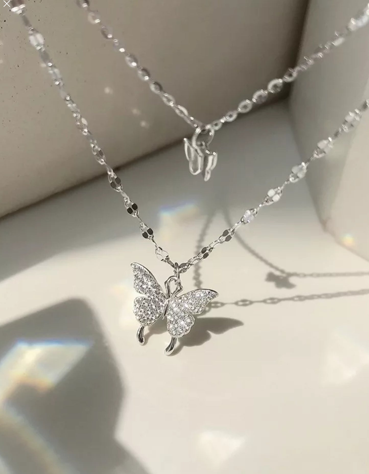Layered Butterfly Necklace