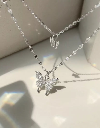 Layered Butterfly Necklace