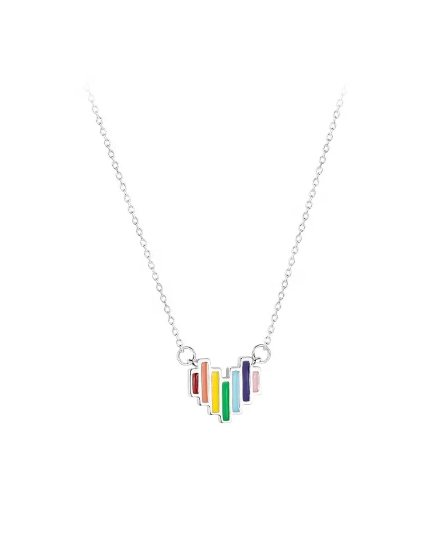 Rainbow Heart Necklace