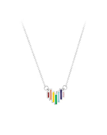Rainbow Heart Necklace