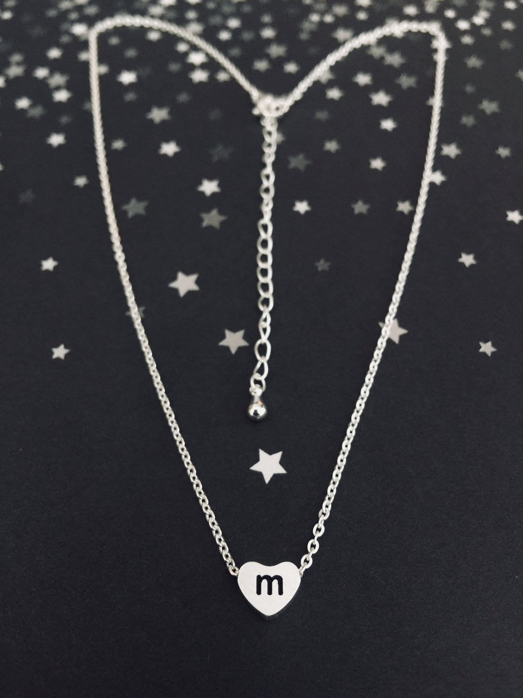m Initial Heart Necklace