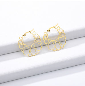 Gold Loop Hoop Earrings