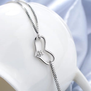 Zirconia Heart Bracelet