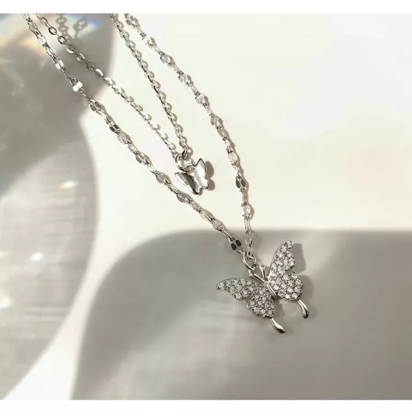 Layered Butterfly Necklace
