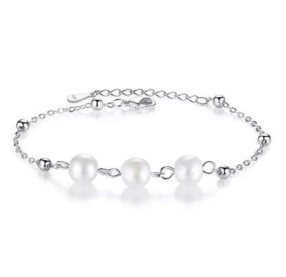 Silver Pearl Bracelet