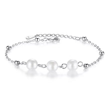 Load image into Gallery viewer, Silver Pearl Bracelet