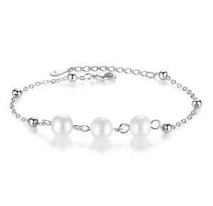 Silver Pearl Bracelet