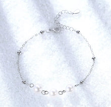 Load image into Gallery viewer, Silver Pearl Bracelet