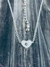 Load image into Gallery viewer, c Initial Heart Necklace