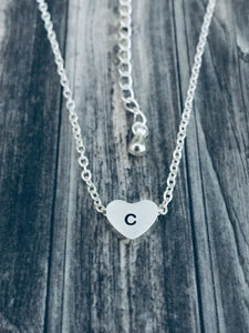 c Initial Heart Necklace