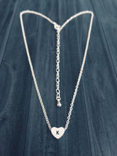 Load image into Gallery viewer, k Initial Heart Necklace