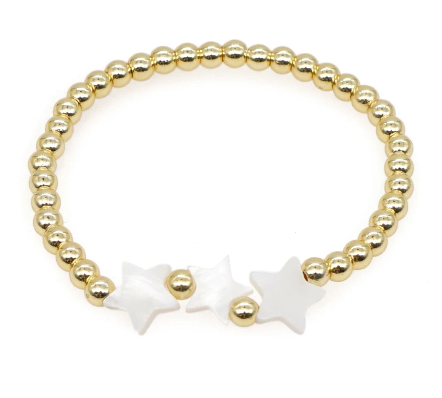 Gold Bead Star Bracelet