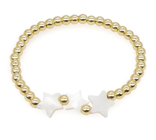 Gold Bead Star Bracelet