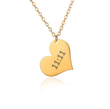 Load image into Gallery viewer, Heart 11:11 Necklace