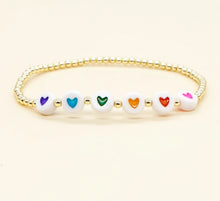Load image into Gallery viewer, Heart Gold Bead Bracelet