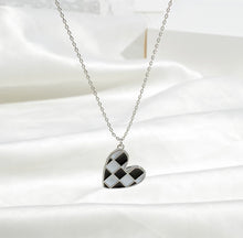 Load image into Gallery viewer, Checkered Heart Necklace