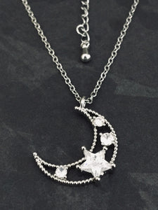 Star Crescent Moon Necklace