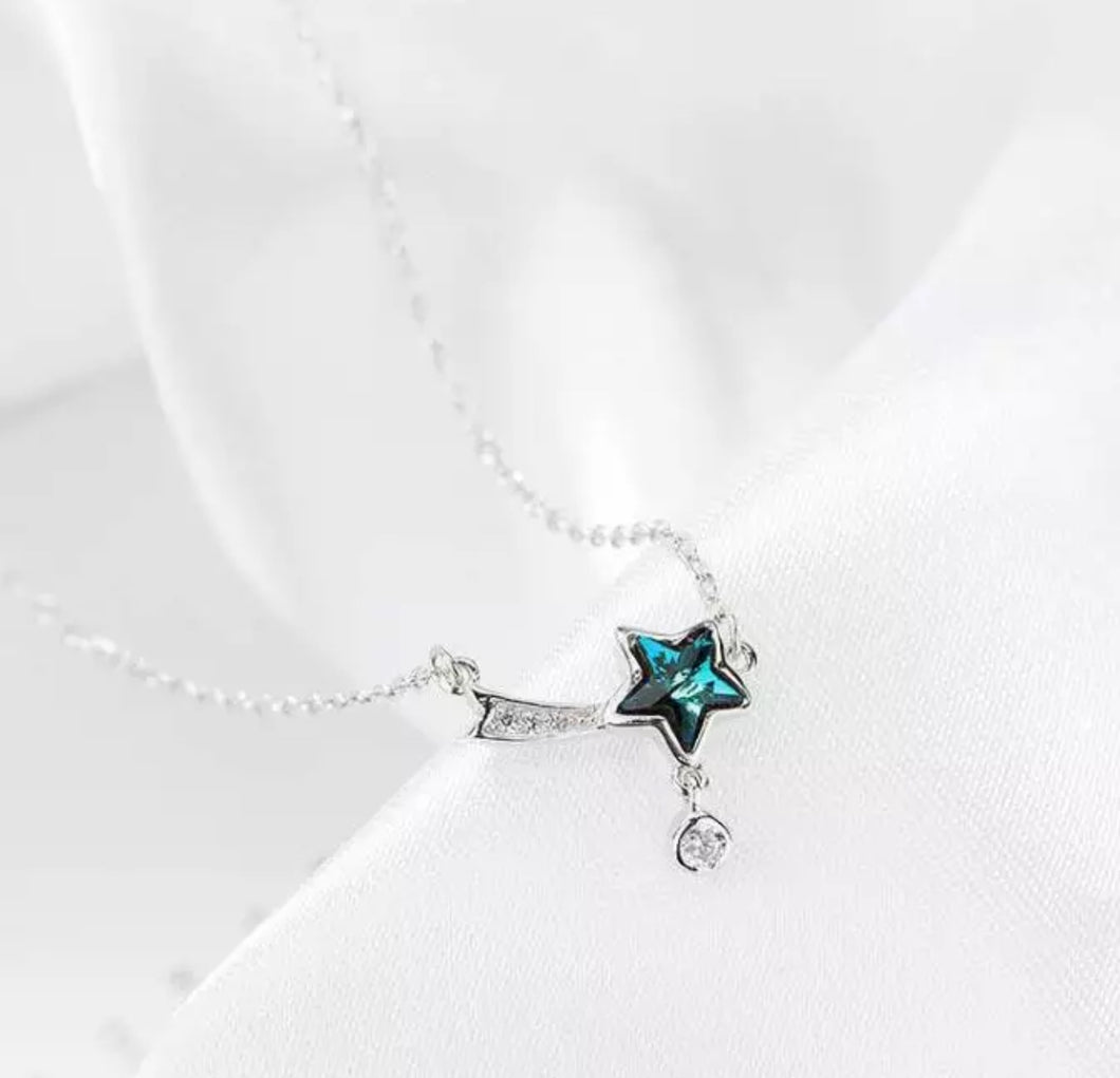 Blue Shooting Star Necklace