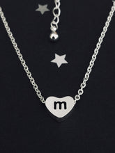Load image into Gallery viewer, m Initial Heart Necklace