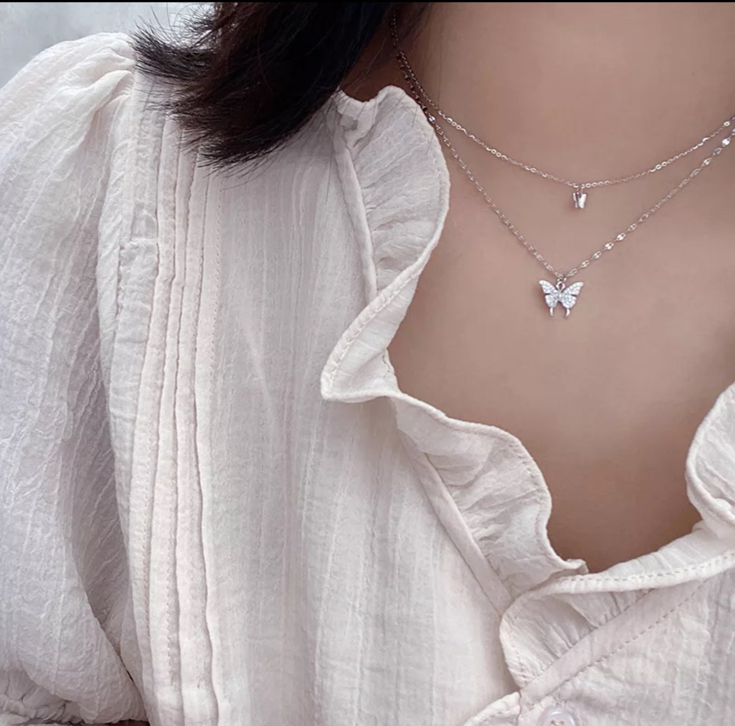 Layered Butterfly Necklace