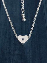 Load image into Gallery viewer, k Initial Heart Necklace
