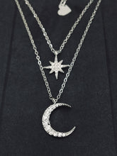 Load image into Gallery viewer, Shimmering Moon Star Necklace