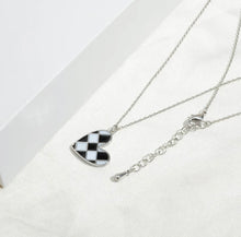 Load image into Gallery viewer, Checkered Heart Necklace