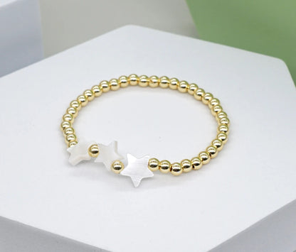 Gold Bead Star Bracelet