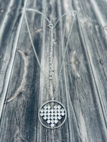Rhinestone Heart Necklace