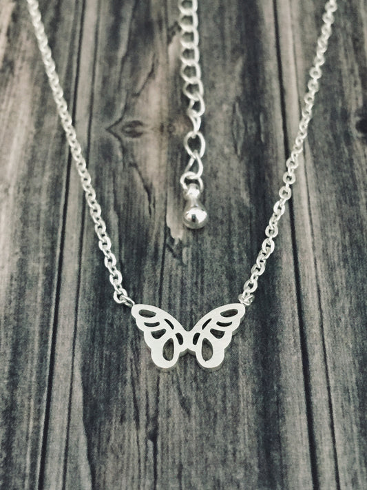 Small Origami Butterfly Necklace