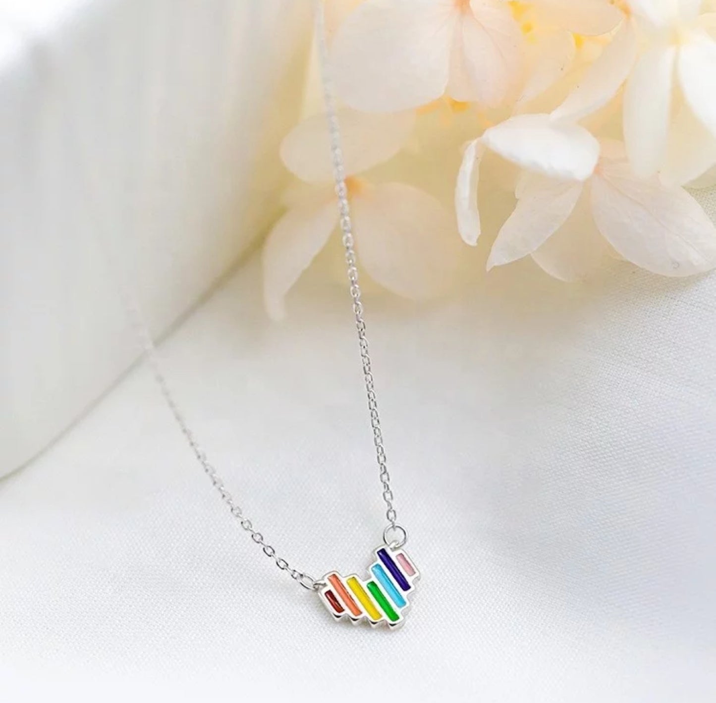Rainbow Heart Necklace