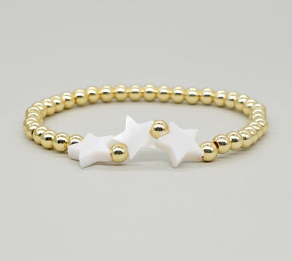 Gold Bead Star Bracelet