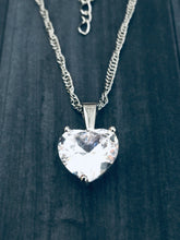 Load image into Gallery viewer, Princess CZ Heart Necklace
