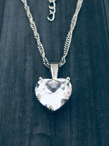 Princess CZ Heart Necklace