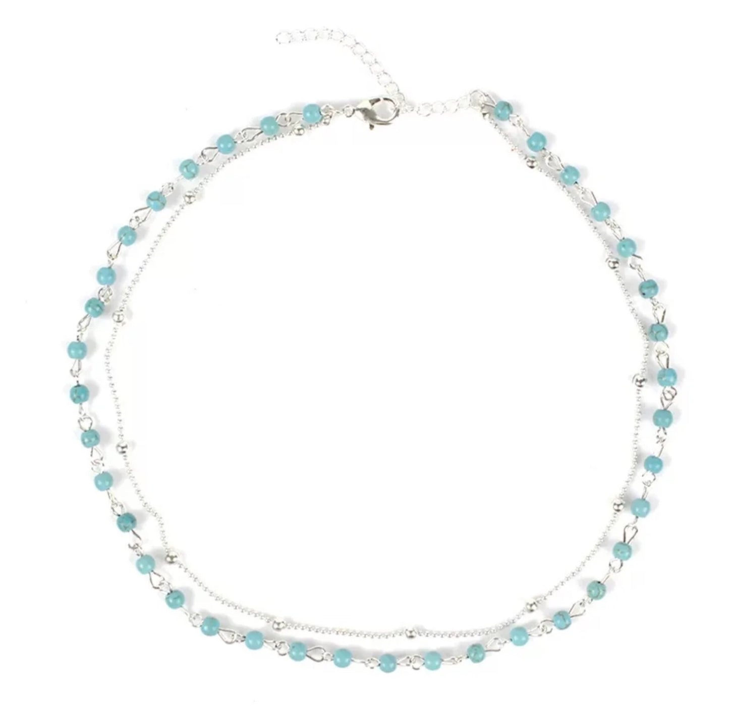 Layered Bead Choker Necklace