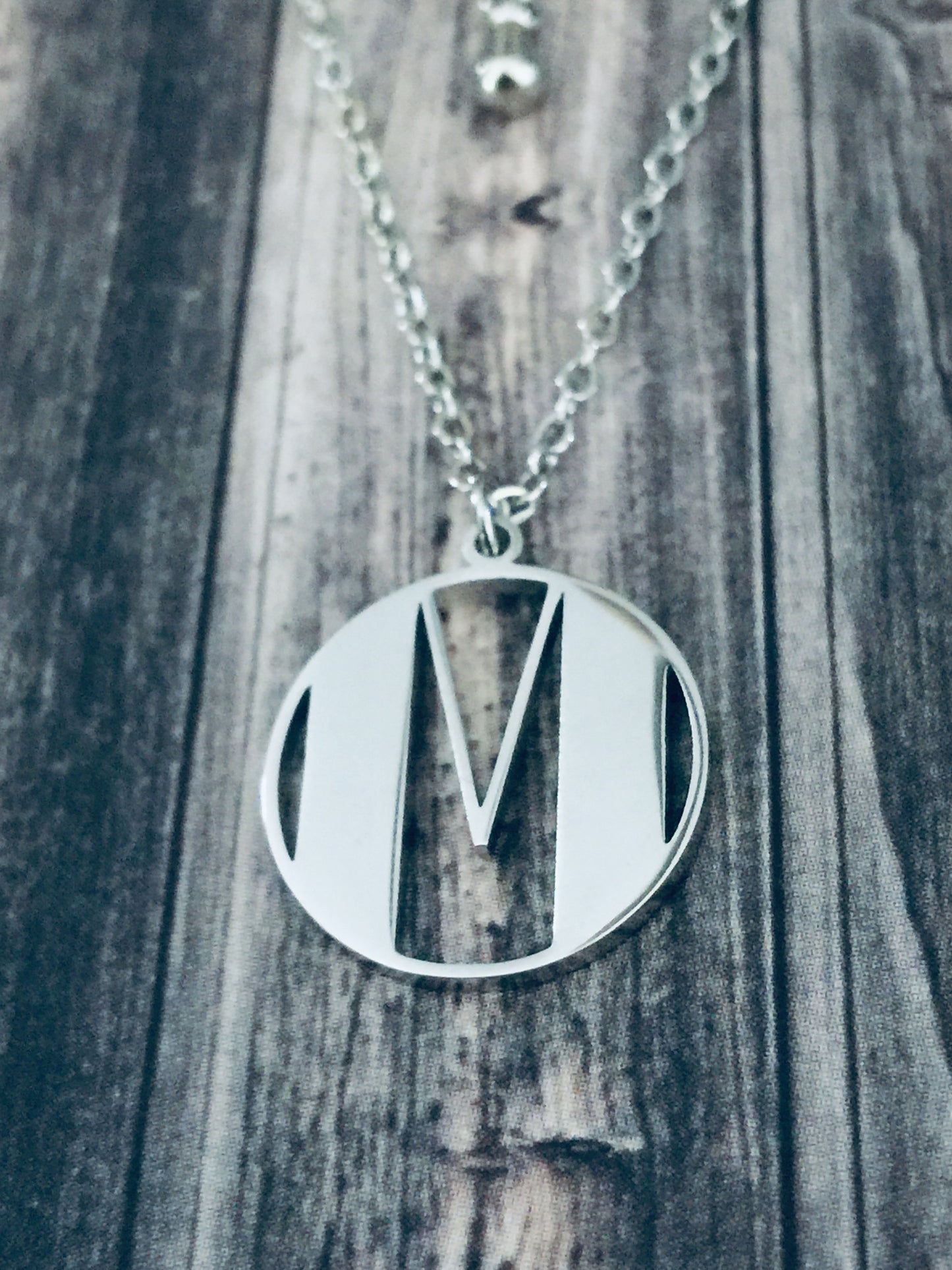 M Initial Necklace