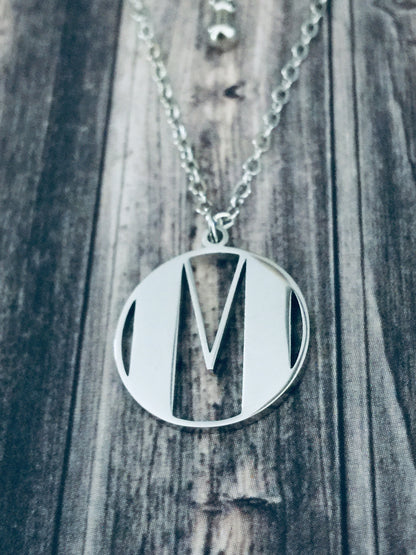 M Initial Necklace