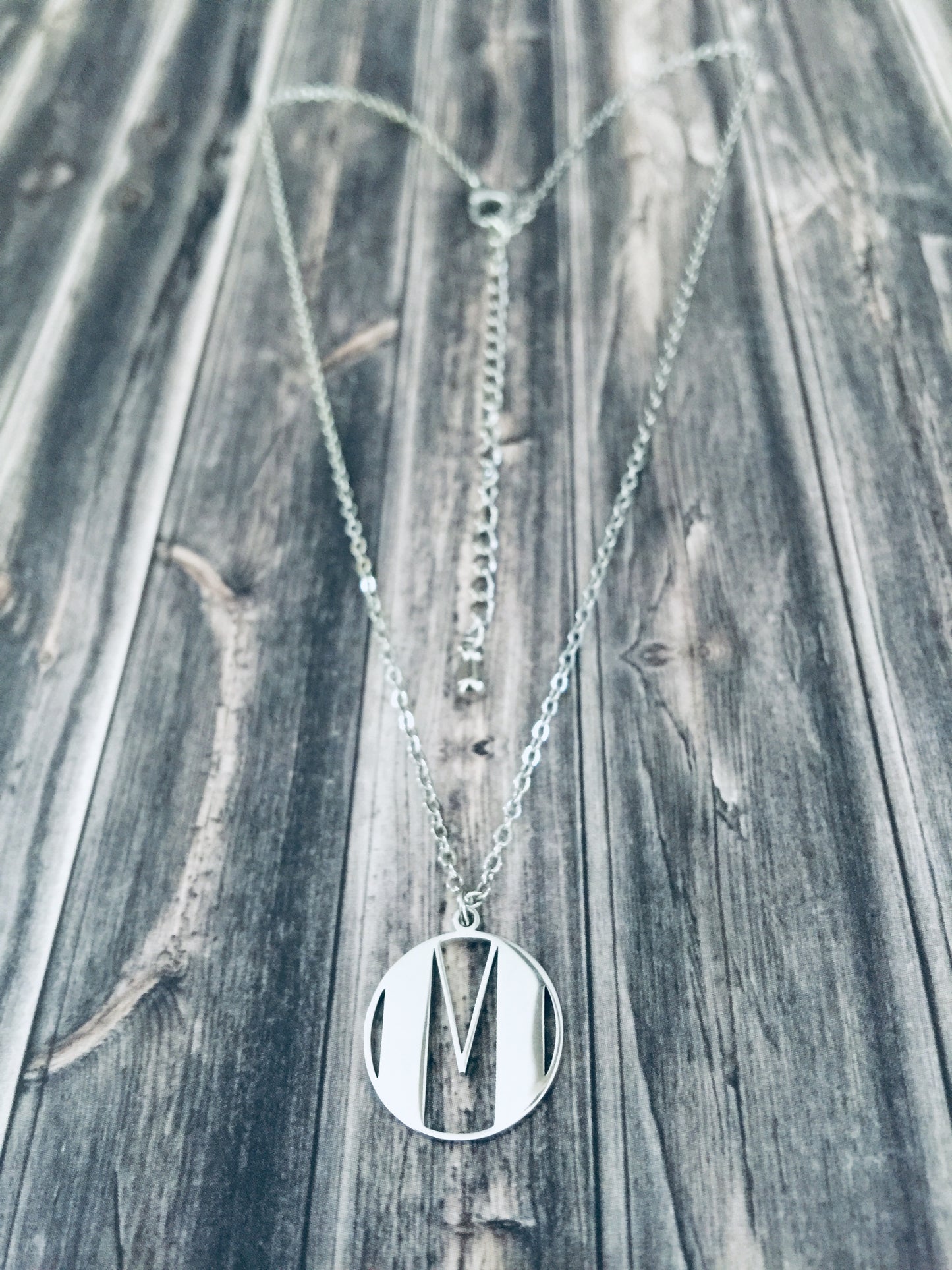 M Initial Necklace