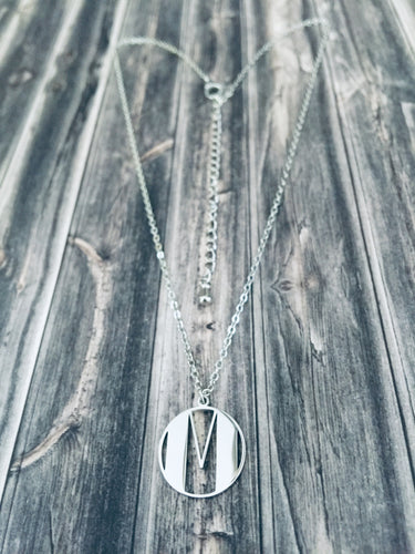 M Initial Necklace
